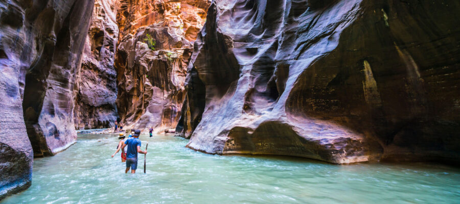 Go exploring through one of the many slot canyons Utah has to offer